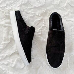 VINCE Dark Grey Slip On Sneakers Size 8.5 New